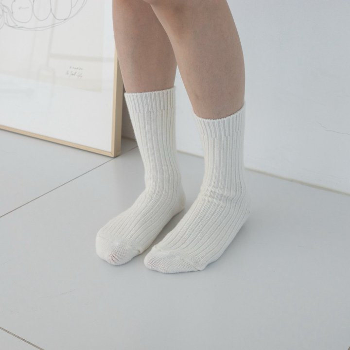 Eeiitt - Korean Women Fashion - #momslook - Cashmere Wool Rib Socks - 11