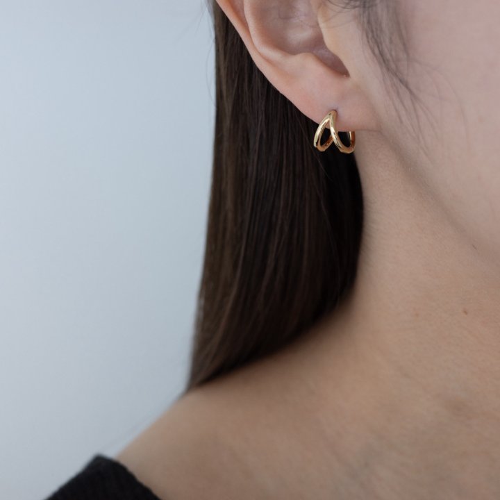 Eeiitt - Korean Women Fashion - #momslook - Clay A Line Earring - 2