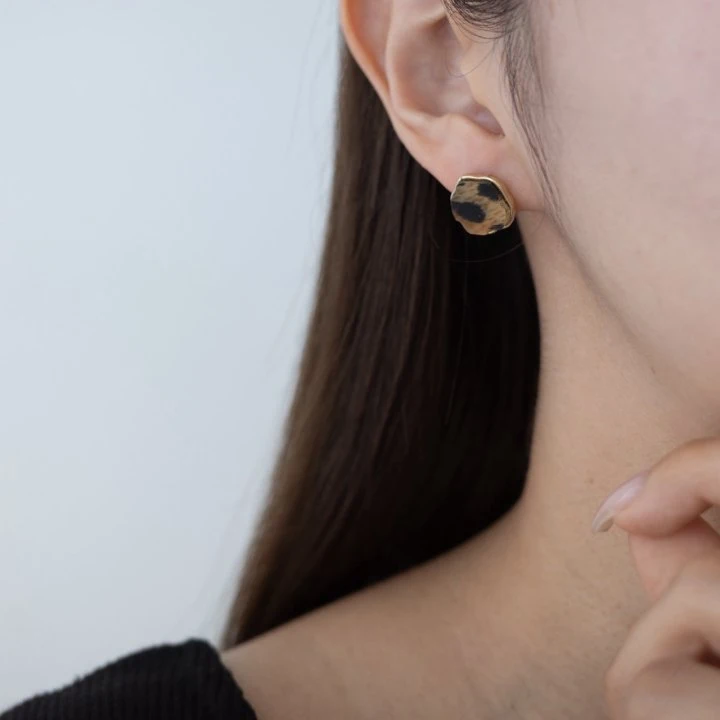 Eeiitt - Korean Women Fashion - #momslook - Crick Leopard Earring - 8