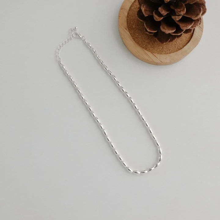 Eeiitt - Korean Women Fashion - #momslook - Simple Rice Necklace - 5