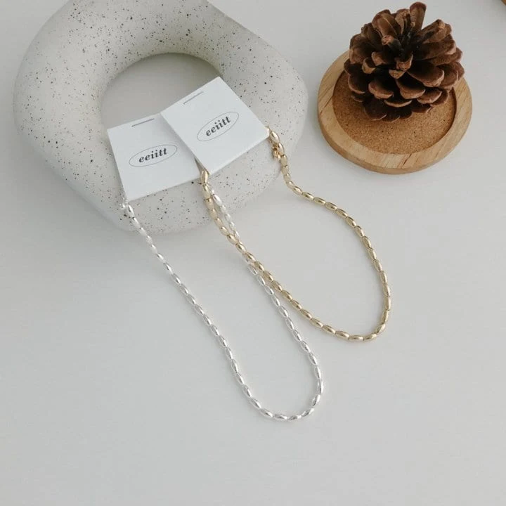 Eeiitt - Korean Women Fashion - #momslook - Simple Rice Necklace - 9