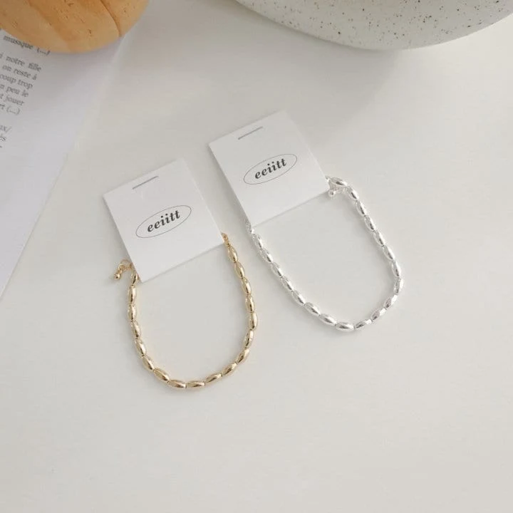 Eeiitt - Korean Women Fashion - #momslook - Simple Rice Bracelet - 10