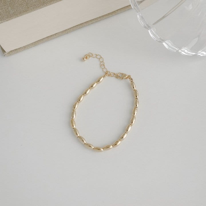 Eeiitt - Korean Women Fashion - #momslook - Simple Rice Bracelet - 2