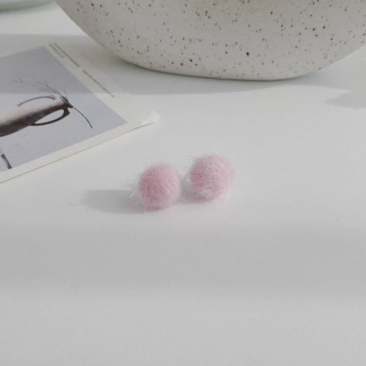 Eeiitt - Korean Women Fashion - #womensfashion - Winter Pompom Earring - 4