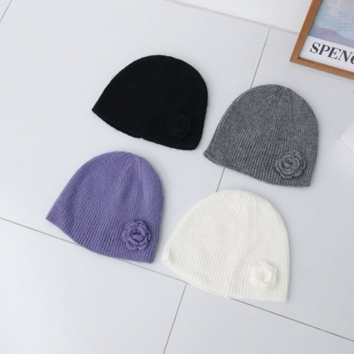 Eeiitt - Korean Women Fashion - #momslook - Flower Knit Beanie - 7