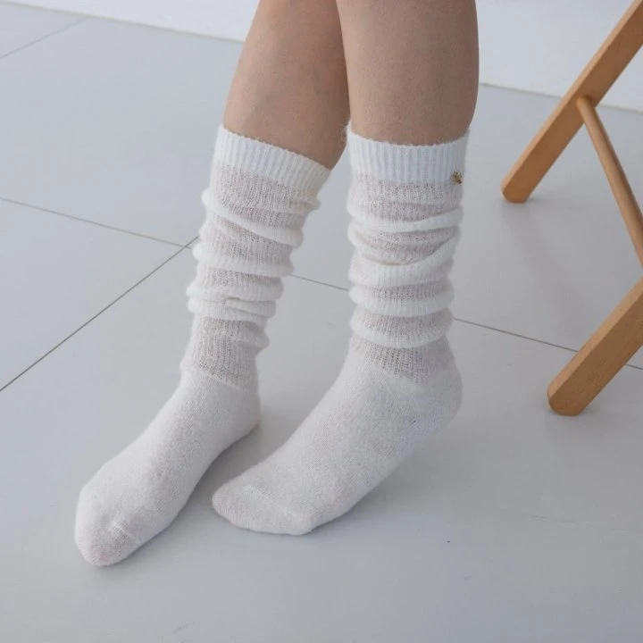 Eeiitt - Korean Women Fashion - #vintagekidsstyle - Bocassi Charm Medal Wool Socks - 4