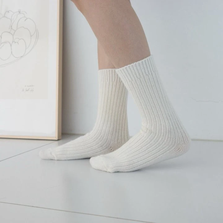 Eeiitt - Korean Women Fashion - #romanticstyle - Cashmere Wool Rib Socks