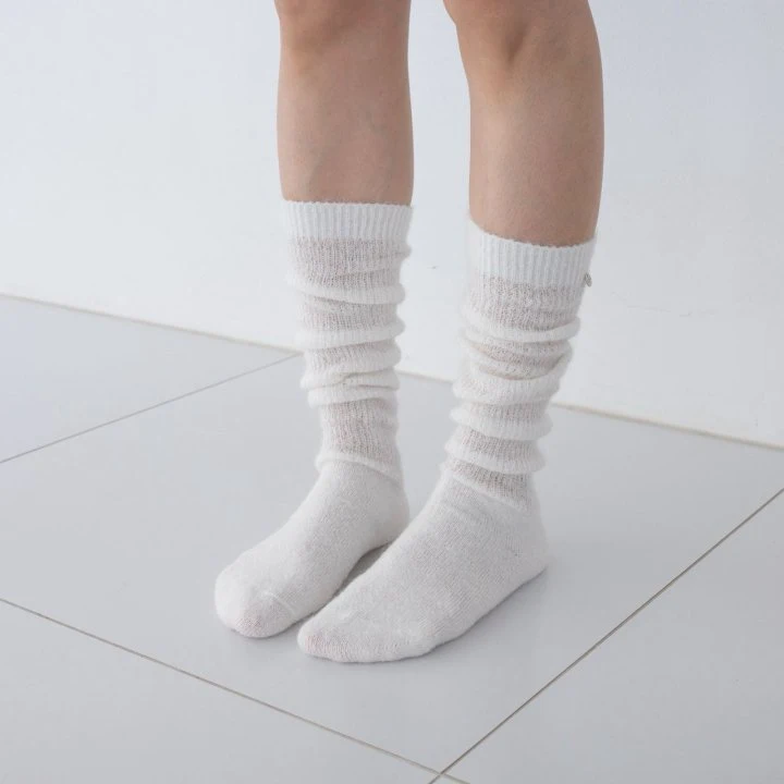 Eeiitt - Korean Women Fashion - #romanticstyle - Bocassi Charm Medal Wool Socks - 6