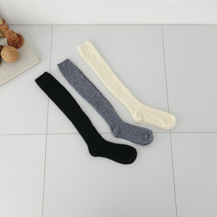 Eeiitt - Korean Women Fashion - #thelittlethings - Wool Buckle Rib Knee Socks