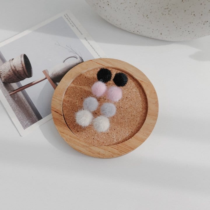 Eeiitt - Korean Women Fashion - #vintageinspired - Winter Pompom Earring - 10