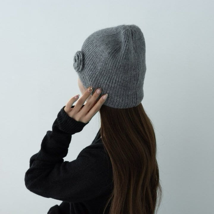 Eeiitt - Korean Women Fashion - #vintagekidsstyle - Flower Knit Beanie - 10