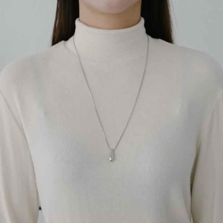 Eeiitt - Korean Women Fashion - #womensfashion - Water Drop Long Necklace - 8