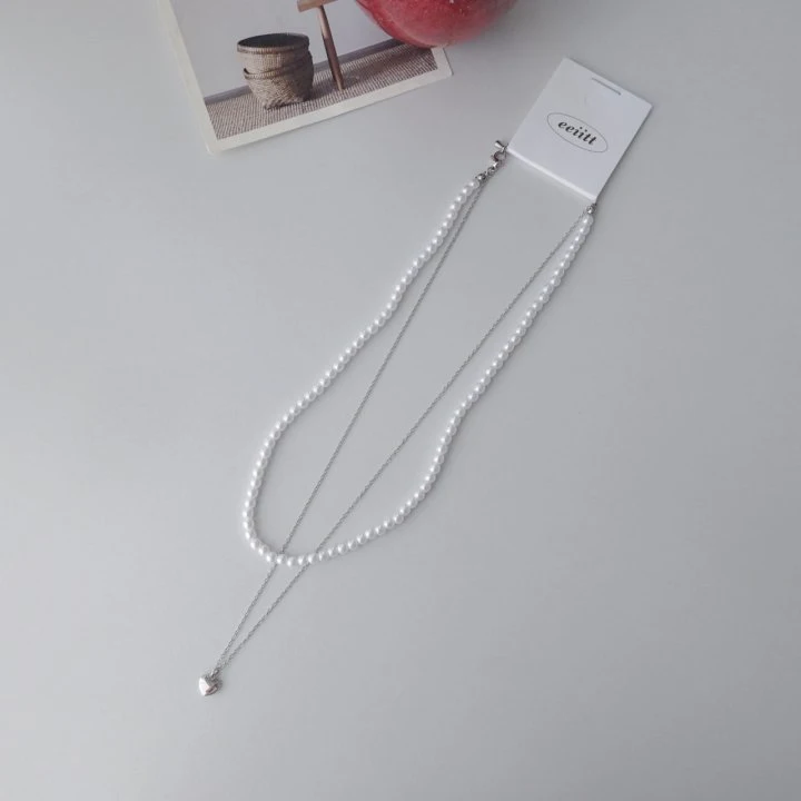 Eeiitt - Korean Women Fashion - #womensfashion - Heart Surgical Necklace - 8