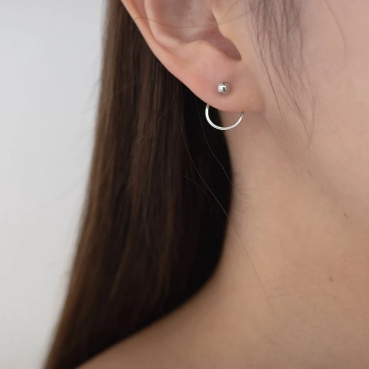 Eeiitt - Korean Women Fashion - #womensfashion - Round Point Earring - 8