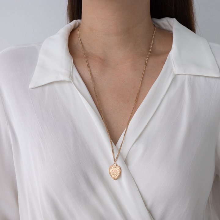 Eeiitt - Korean Women Fashion - #womensfashion - Peach Heart Necklace