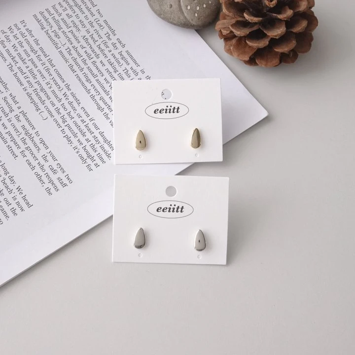 Eeiitt - Korean Women Fashion - #womensfashion - Contte Slim Water Drop Earring - 10