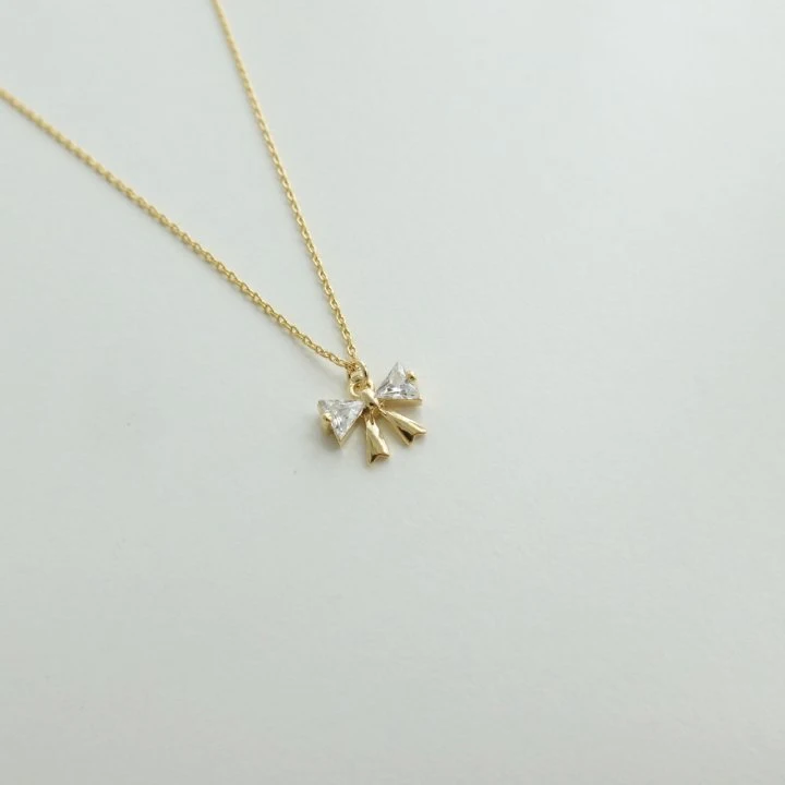 Eeiitt - Korean Women Fashion - #womensfashion - Mini Cute Butterfly Ribbon Necklace - 6