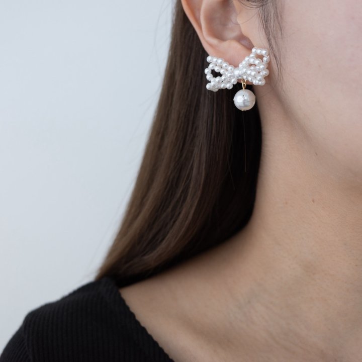 Eeiitt - Korean Women Fashion - #womensfashion - Ball Butterfly Earring - 2