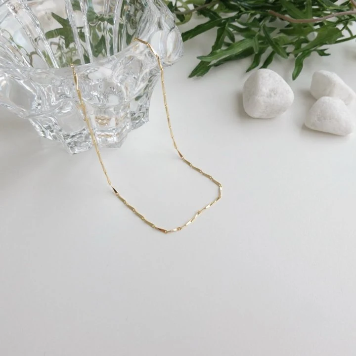 Eeiitt - Korean Women Fashion - #womensfashion - Brass Simple Chain Necklace - 7