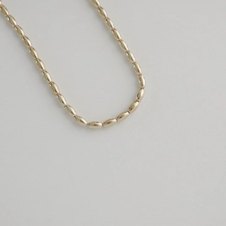 Eeiitt - Korean Women Fashion - #womensfashion - Simple Rice Necklace - 6