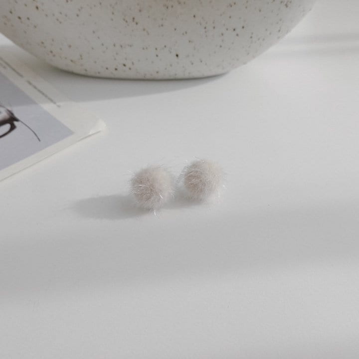 Eeiitt - Korean Women Fashion - #womensfashion - Winter Pompom Earring - 3