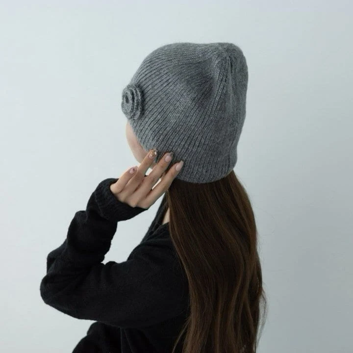 Eeiitt - Korean Women Fashion - #womensfashion - Flower Knit Beanie - 8