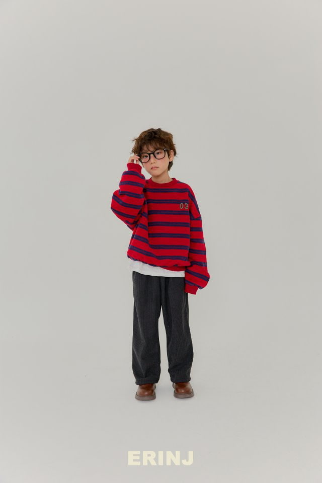 Erin J - Korean Children Fashion - #Kfashion4kids - 03 Stripe Sweatshirt - 3