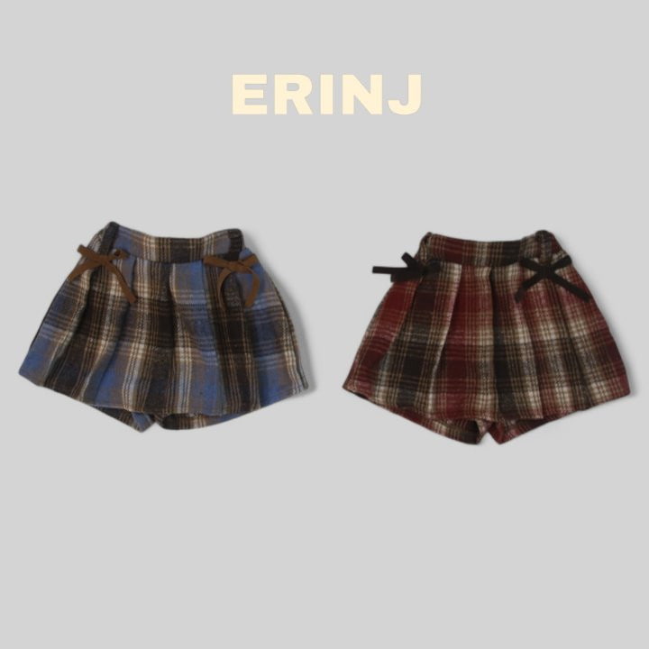 Erin J - Korean Children Fashion - #childrensboutique - Check Skirt Pants