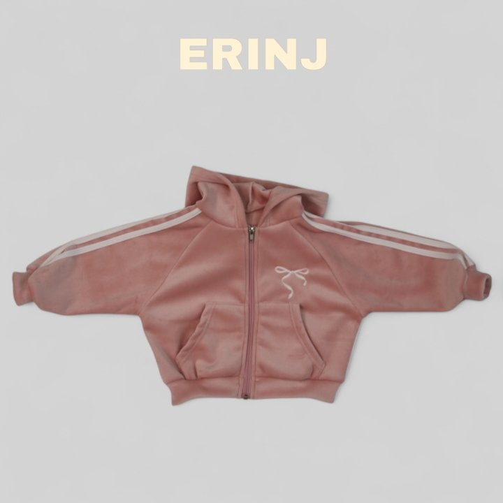 Erin J - Korean Children Fashion - #stylishchildhood - Veloa Brushed Hood Zip-up - 2