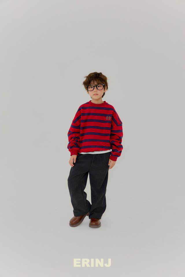 Erin J - Korean Children Fashion - #todddlerfashion - 03 Stripe Sweatshirt - 8