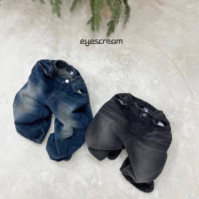 Eyescream - Korean Children Fashion - #childofig - Para Fleece Denim Pants - 4