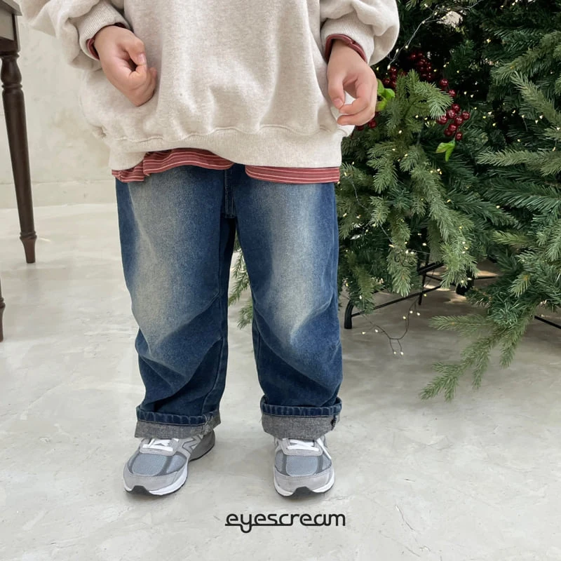 Eyescream - Korean Children Fashion - #designkidswear - Para Fleece Denim Pants - 5