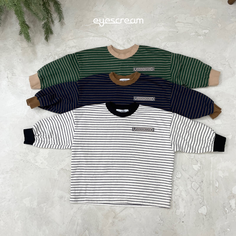 Eyescream - Korean Children Fashion - #discoveringself - Ground Stripe Tee with Mom