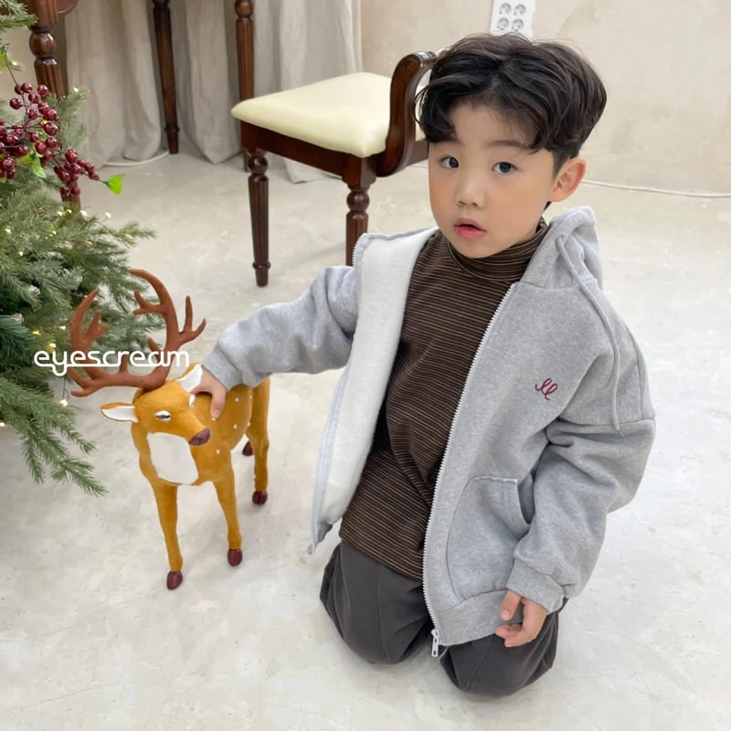 Eyescream - Korean Children Fashion - #kidsshorts - Round Hood Zip-up Jacket - 6