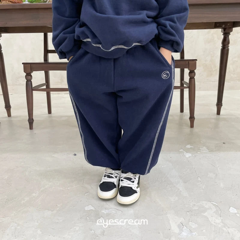 Eyescream - Korean Children Fashion - #minifashionista - Symbol Embroidery Jogger Pants - 5