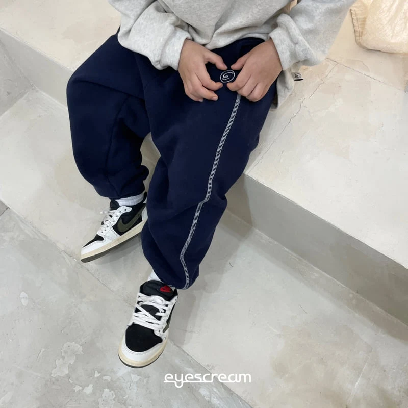 Eyescream - Korean Children Fashion - #toddlerclothing - Symbol Embroidery Jogger Pants - 8