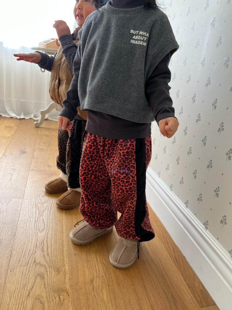 Fine-Studio - Korean Children Fashion - #designkidswear - Leopard Fleece Pants