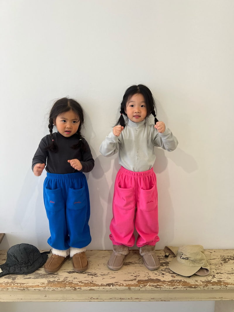 Fine-Studio - Korean Children Fashion - #todddlerfashion - Pocket Fleece Pants - 6