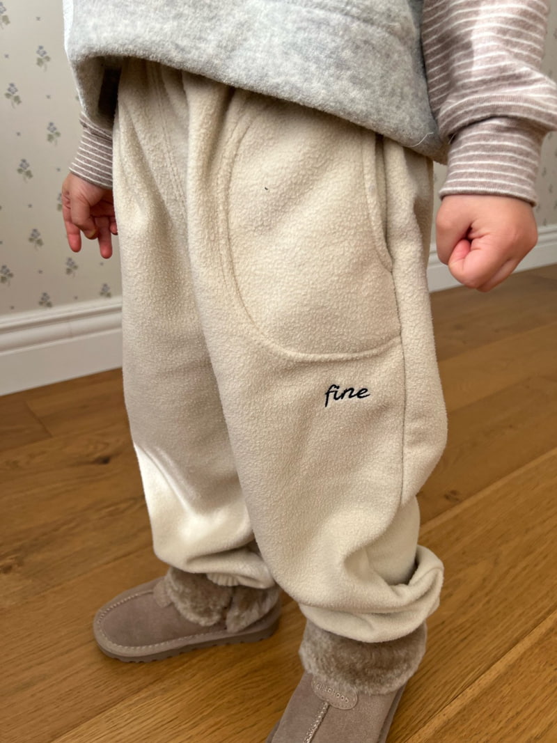 Fine-Studio - Korean Children Fashion - #todddlerfashion - Double-sided Fleece Jogger Pants