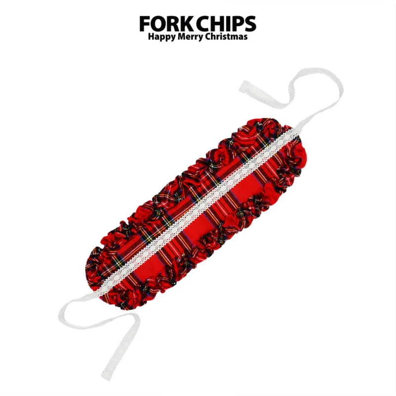 Fork Chips - Korean Children Fashion - #childofig - Check Frill Hairband - 4