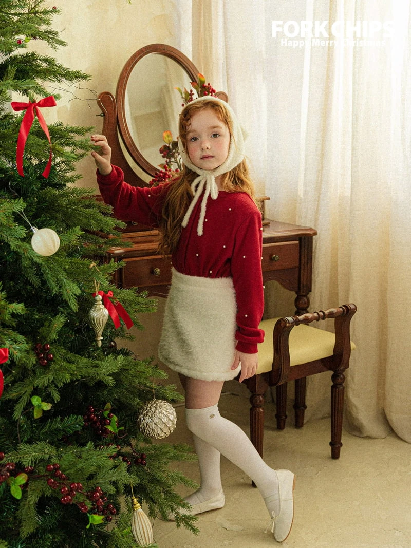 Fork Chips - Korean Children Fashion - #discoveringself - White Tree Skirt - 9