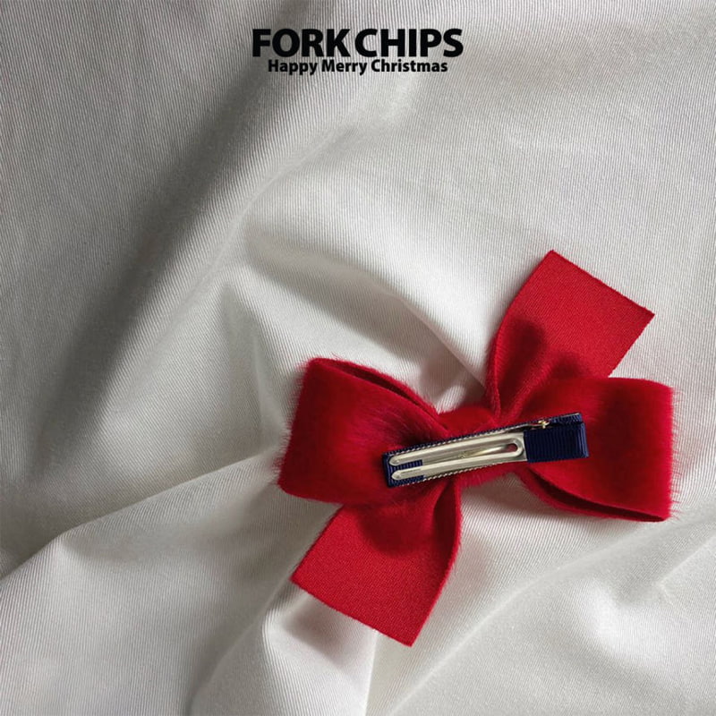 Fork Chips - Korean Children Fashion - #magicofchildhood - White Ribbon Pin - 2