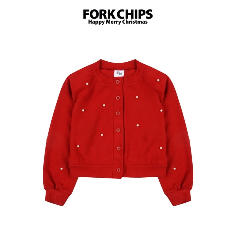 Fork Chips - Korean Children Fashion - #stylishchildhood - Holiday Cardigan