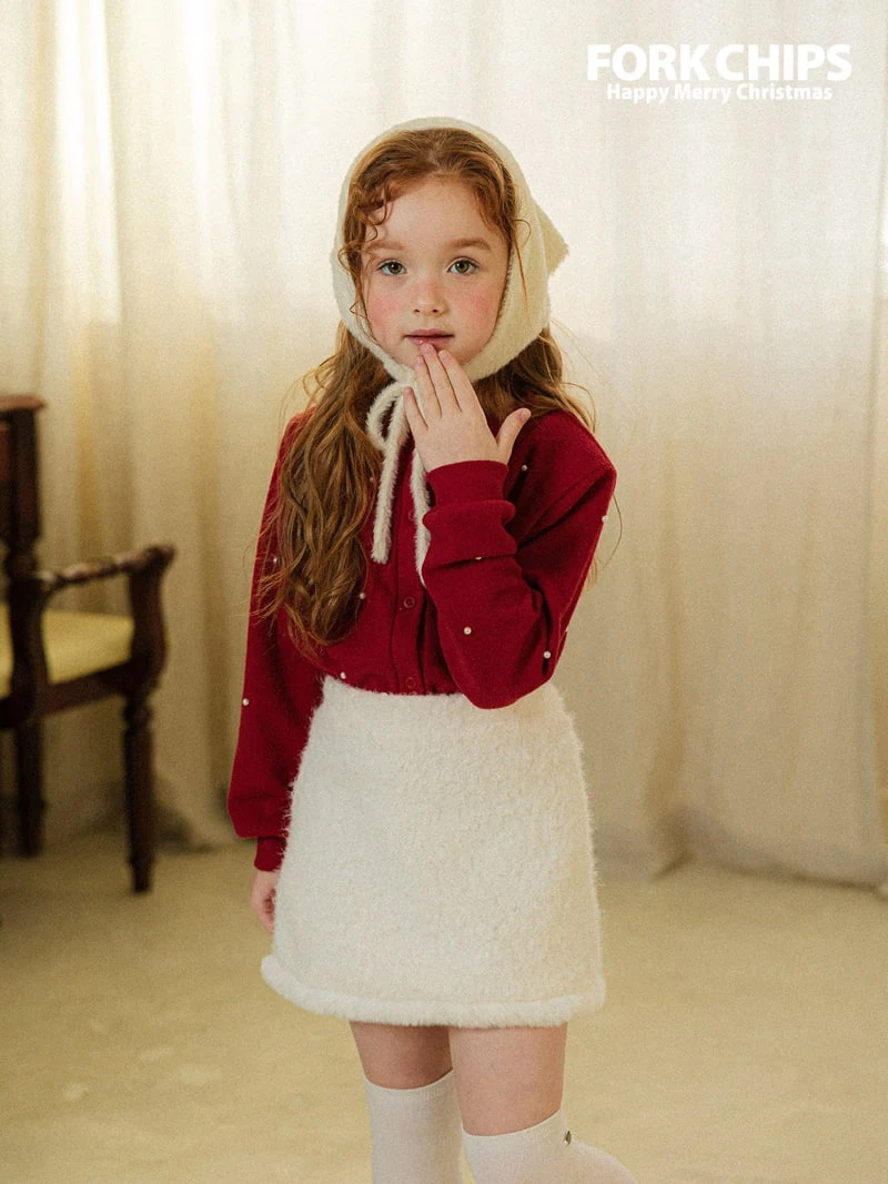 Fork Chips - Korean Children Fashion - #todddlerfashion - White Tree Skirt - 4