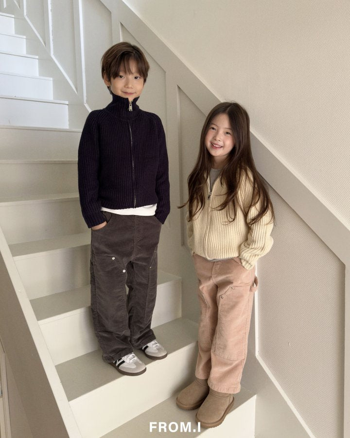 From I - Korean Children Fashion - #childofig - Full Zip-up Knit Jacket - 9