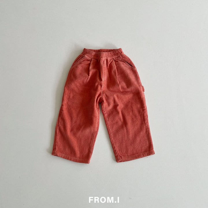 From I - Korean Children Fashion - #childrensboutique - Carpenter Corduroy Pants - 8