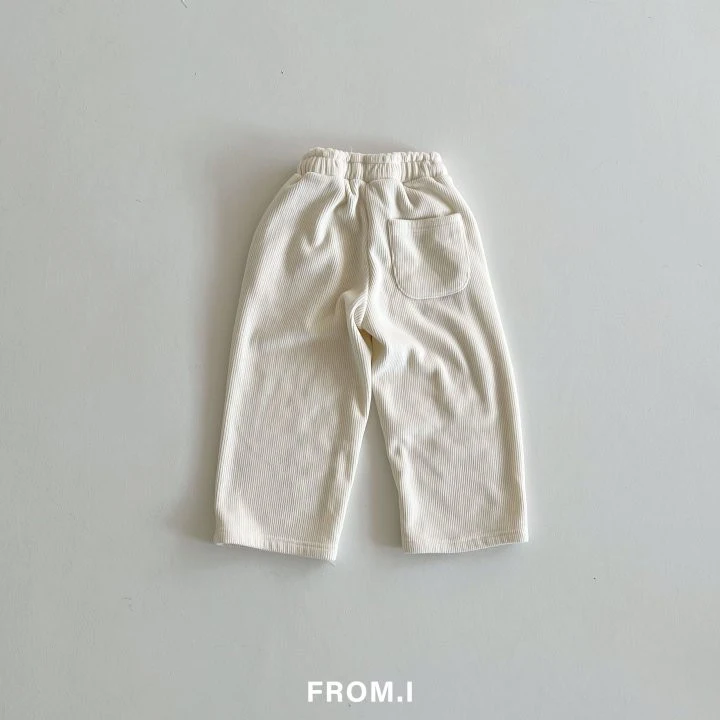 From I - Korean Children Fashion - #discoveringself - Ribbed Wide Fleece Pants - 3