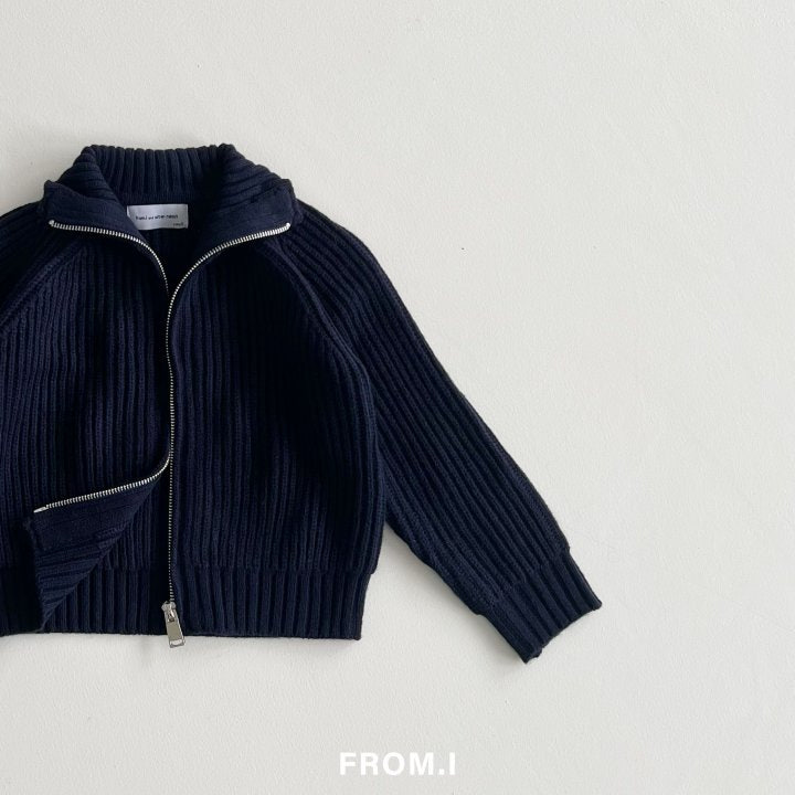 From I - Korean Children Fashion - #kidzfashiontrend - Full Zip-up Knit Jacket - 3