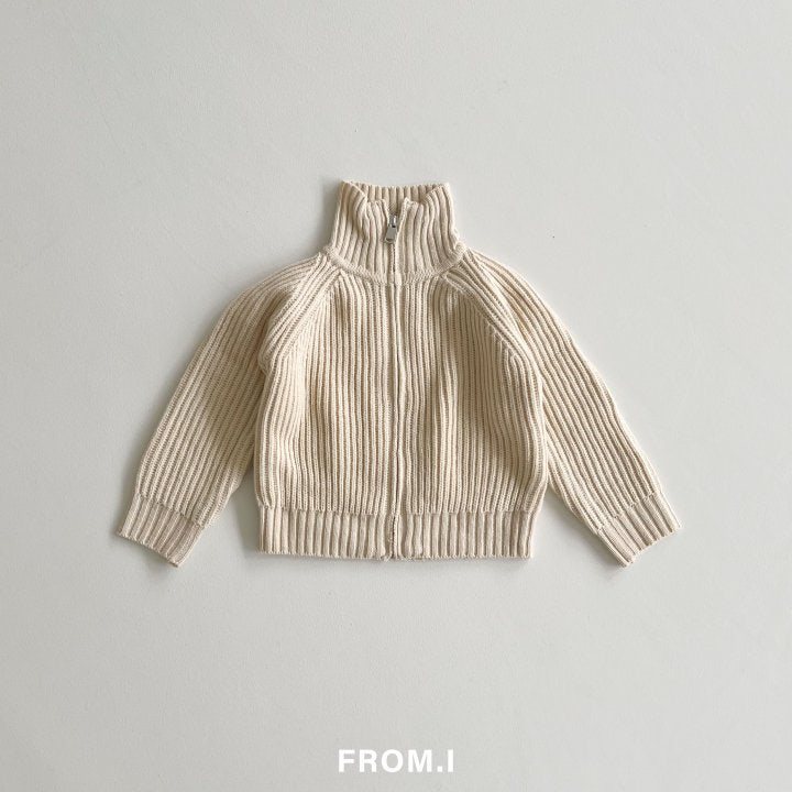 From I - Korean Children Fashion - #littlefashionista - Full Zip-up Knit Jacket - 5