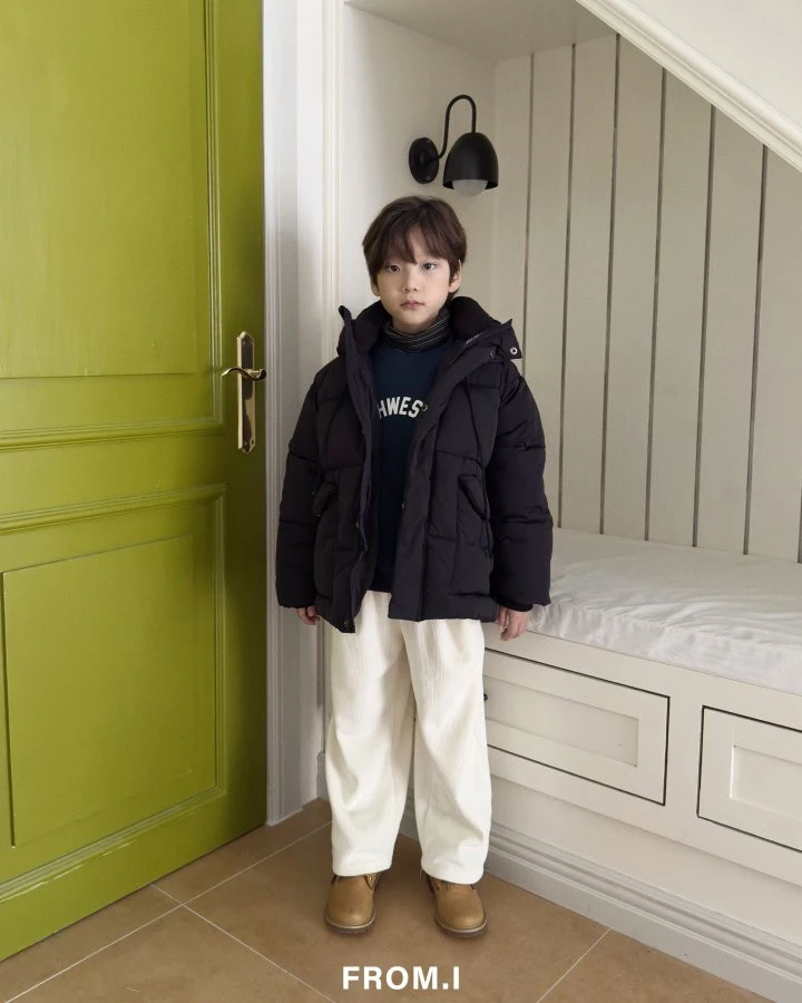 From I - Korean Children Fashion - #magicofchildhood - Ribbed Wide Fleece Pants - 10